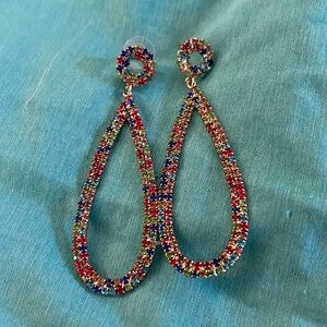 Multi-Colored Stone Earrings